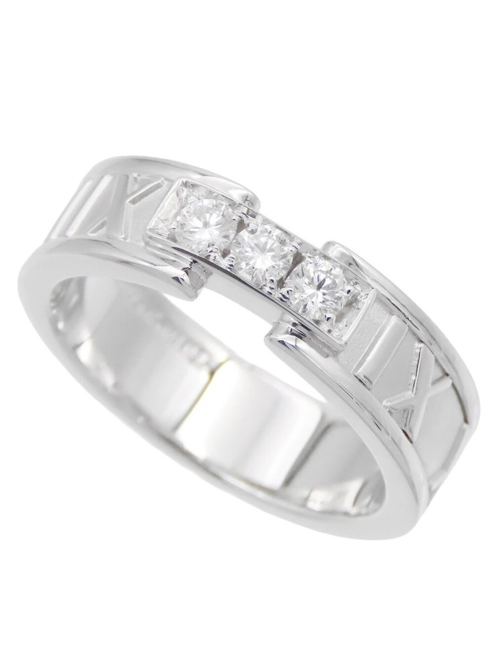 Tiffany & Co Atlas Ring White Gold 18K Diamond